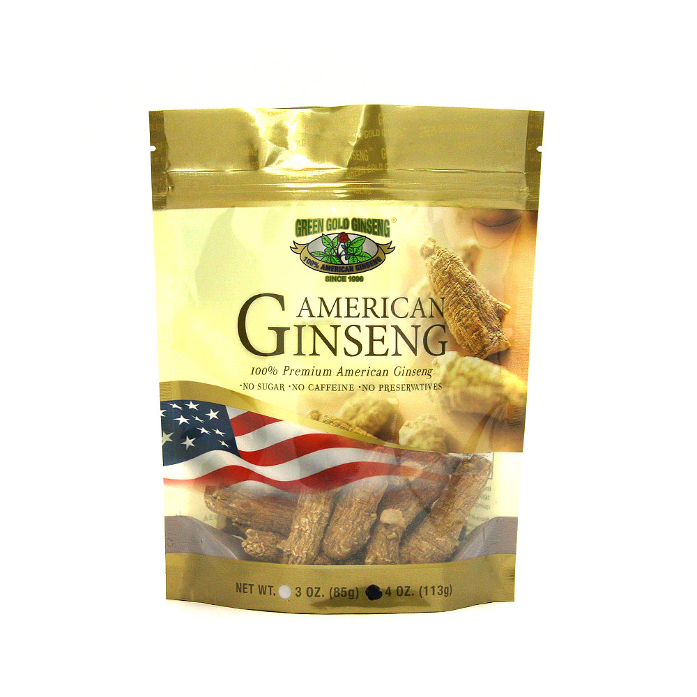 Media bolsa extra grande de ginseng americano medio corto de 4 oz